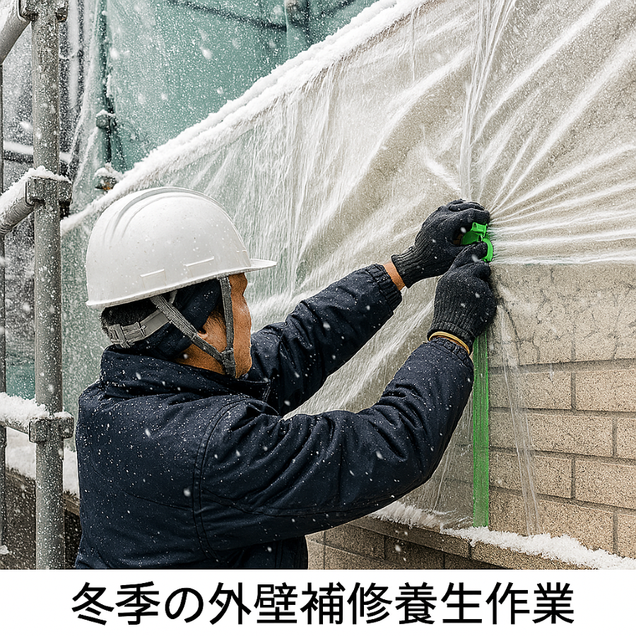 冬季大規模修繕の養生対策