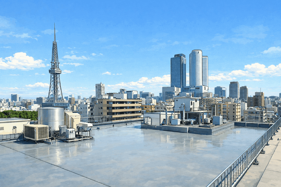 名古屋のマンション屋上防水工事イメージ