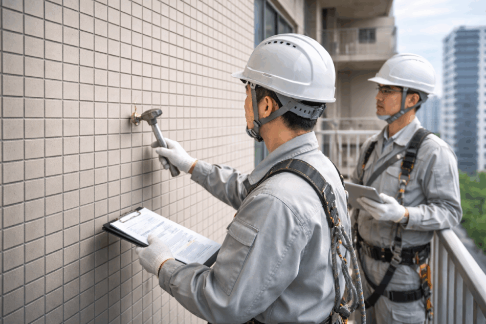 マンション 外壁 タイル 浮き 調査