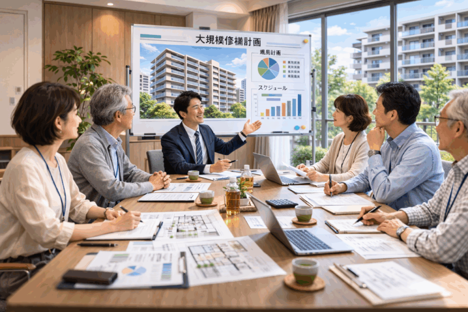 マンション 理事会 打合せ 風景